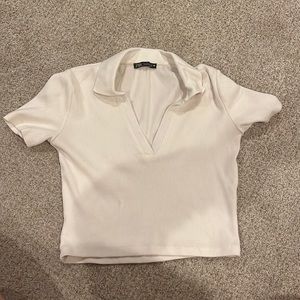 White ZARA shirt with collar